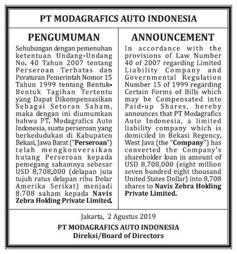 iklan_koran_media_indonesia_pengumuman_konversi_hutang_perseroan